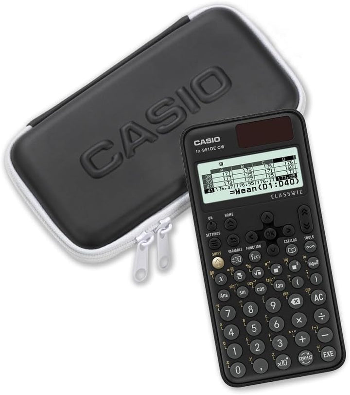 Casio FX-991DE CW ClassWiz technisch wissenschaftlicher Rechner mit Schutztasche, deutsche Menüführu