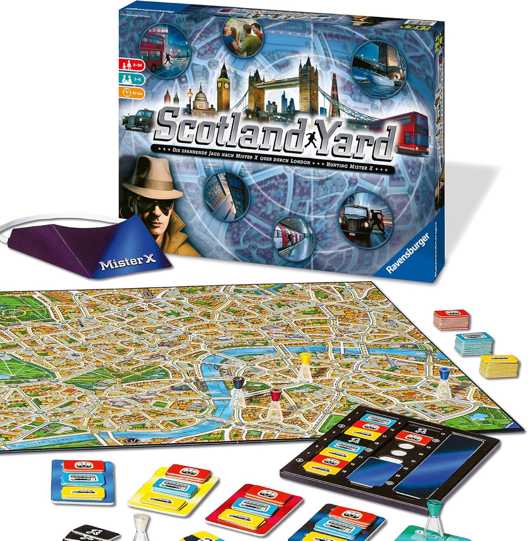 Ravensburger Gesellschaftsspiel 26601 - Scotland Yard - Familienspiel, Brettspiel für Kinder und Erw