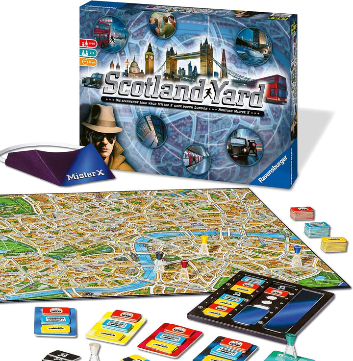 Ravensburger Gesellschaftsspiel 26601 - Scotland Yard - Familienspiel, Brettspiel für Kinder und Erw
