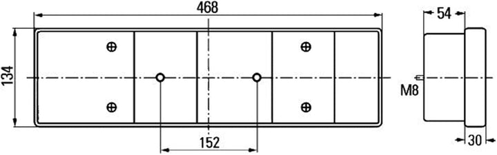 HELLA - Heckleuchte - Halogen - ECE - links - 2VD 008 204-251, Links