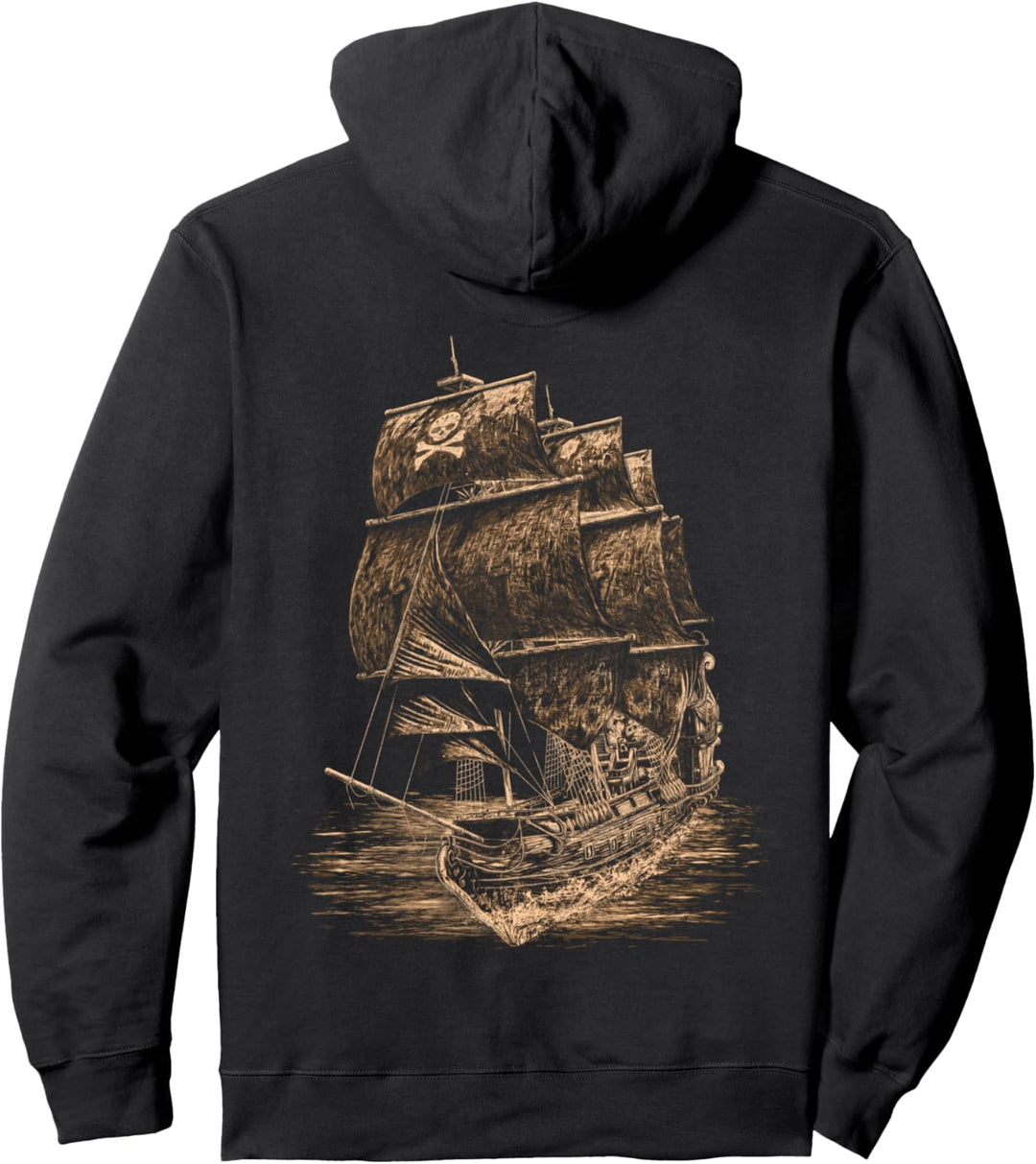 Piraten Schiff Pirates Open Sea Carribean Karibik Abenteuer Pullover Hoodie