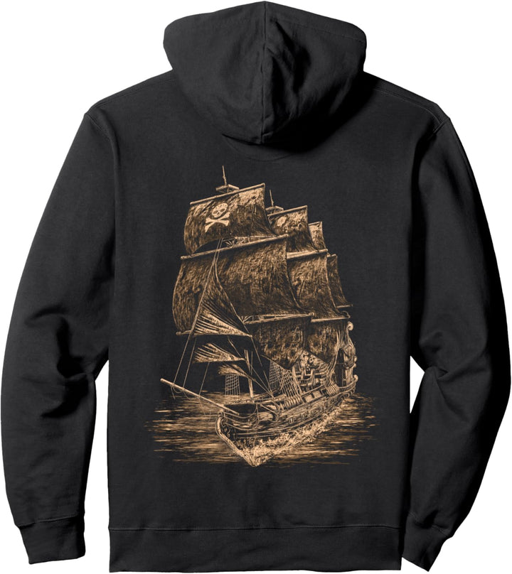 Piraten Schiff Pirates Open Sea Carribean Karibik Abenteuer Pullover Hoodie