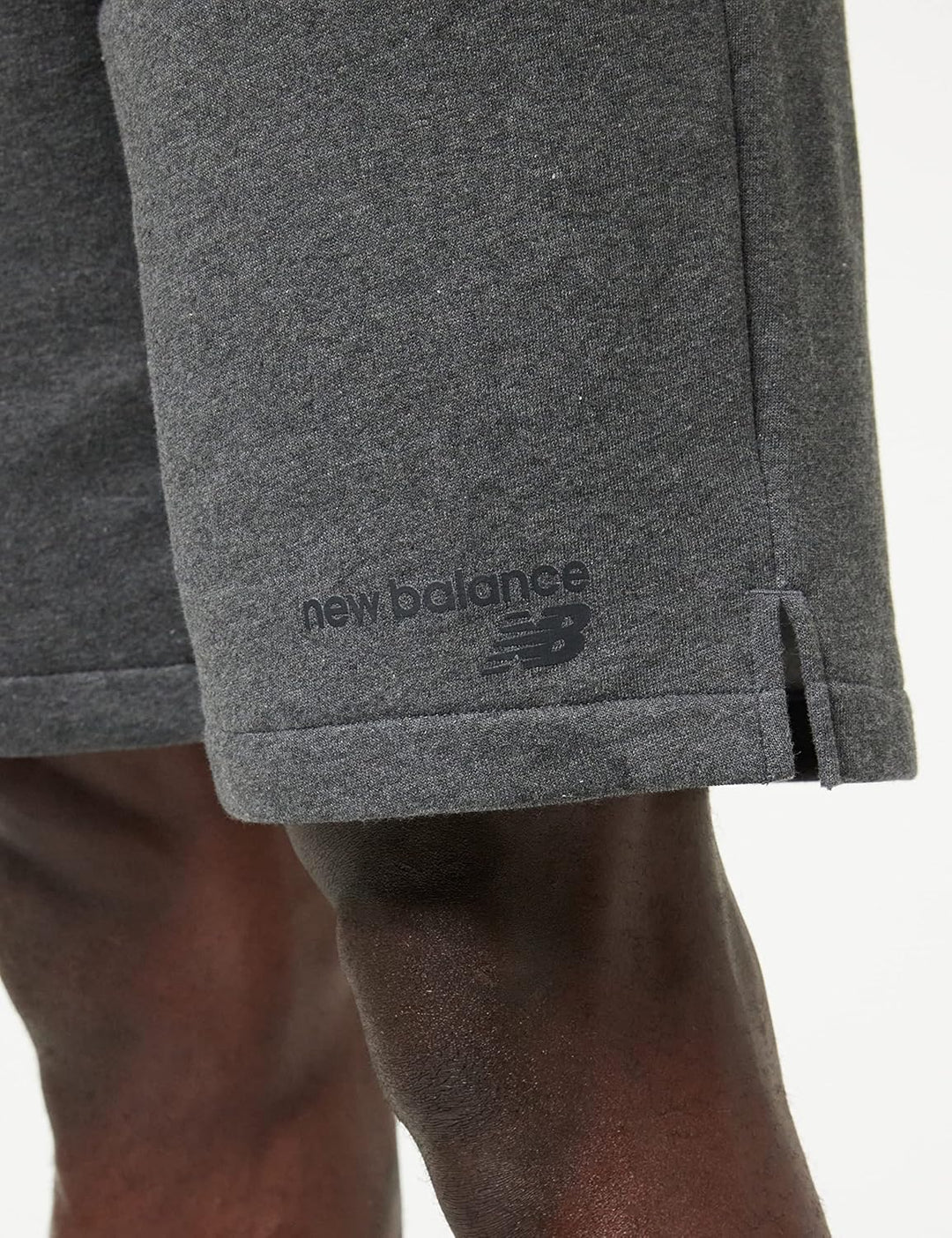 New Balance Herren Shorts Ms11903 L Heather Charcoal, L Heather Charcoal