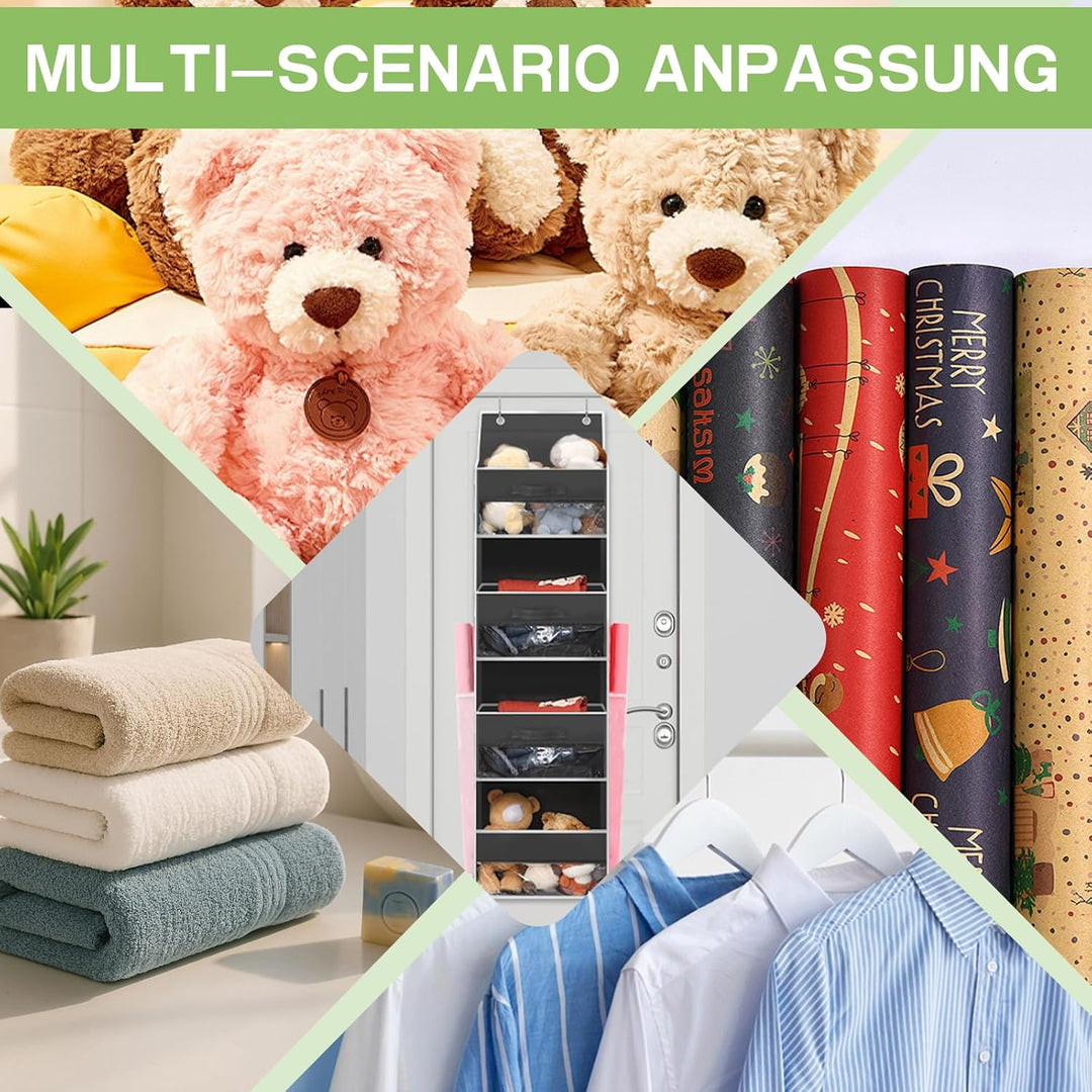 Montierbarer Geschenkpapier Organizer - Über der Tür Geschenkpapier Aufbewahrung mit 3 herausnehmbar