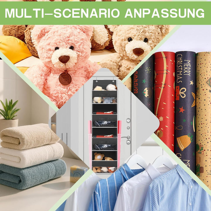 Montierbarer Geschenkpapier Organizer - Über der Tür Geschenkpapier Aufbewahrung mit 3 herausnehmbar