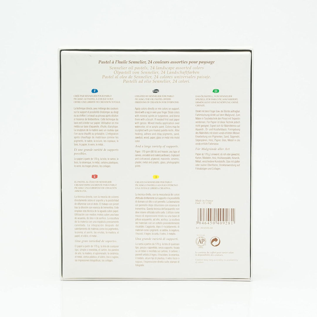 SENNELIER Ölpastell-Set, 24 Stück, Querformat 1 stück (1er Pack) Landschaft, 1 stück (1er Pack) Land