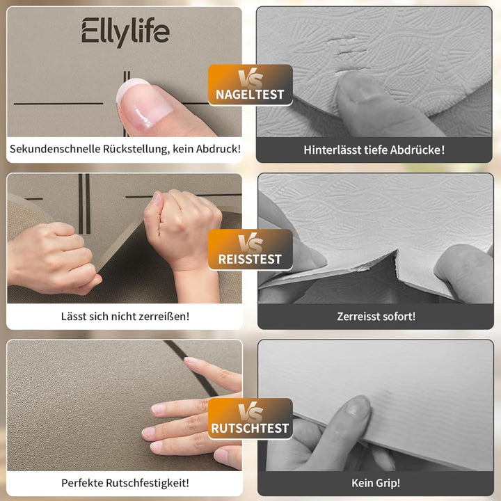 Yogamatte aus ECO Naturkautschuk & Hhautfreundlichem TPE, Extrem Rutschfest, Ausrichtungslinien, Ein