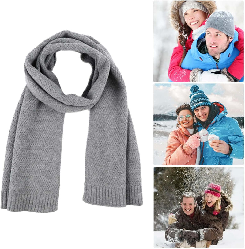 Damen Bommelmütze Schals Handschuhe Set Thermo Winter Warm Strickmütze Halswärmer und Touchscreen Ha