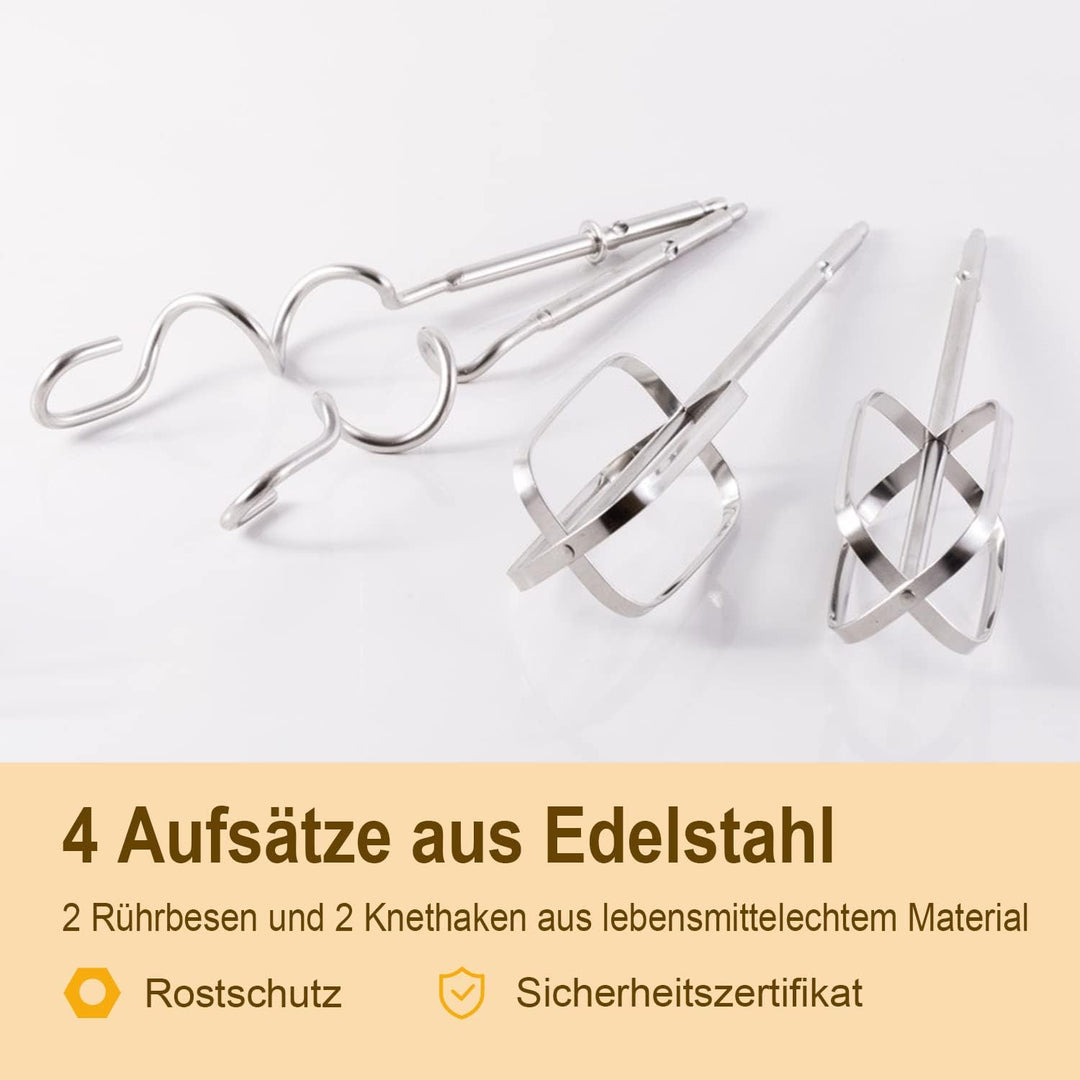 Sonifer Handrührgerät Elektrischer | 400 Watt Handmixer Edelstahl | 5 Geschwindigkeitsregler | Turbo