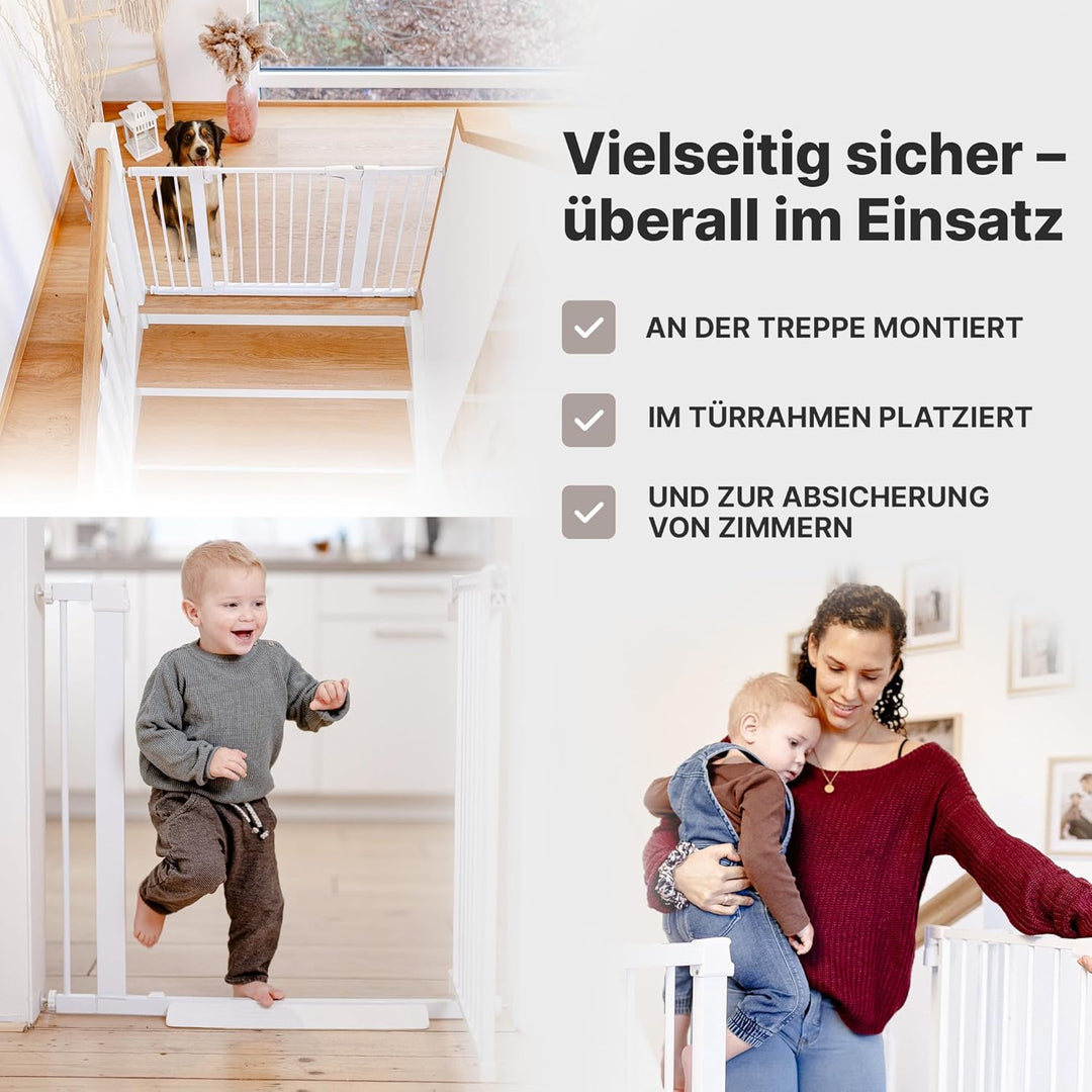 Treppenschutzgitter ohne Bohren GS-Zertifikat Türschutzgitter Türgitter Baby, Hunde, Kinder Kindersc
