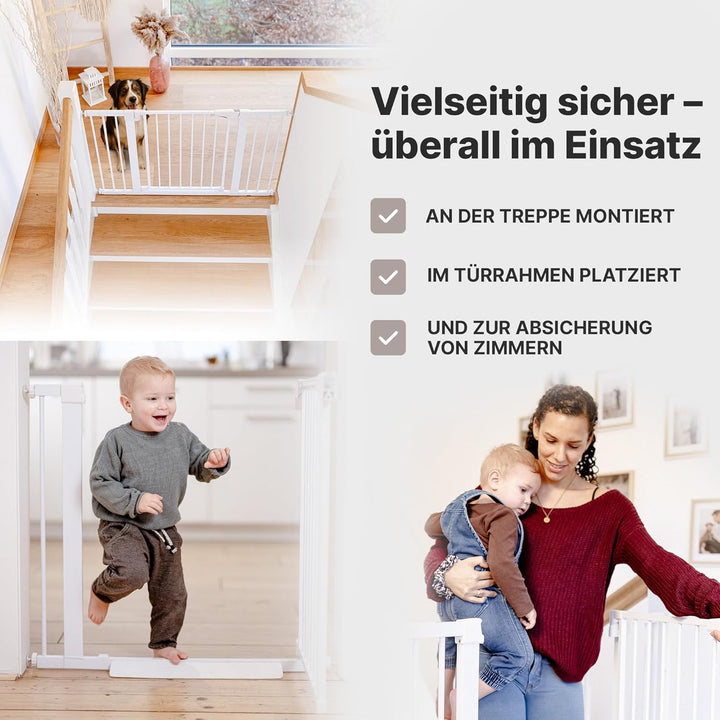Treppenschutzgitter ohne Bohren GS-Zertifikat Türschutzgitter Türgitter Baby, Hunde, Kinder Kindersc