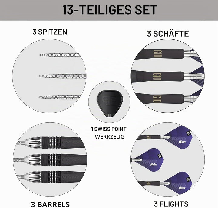 Target Darts Phil Taylor Power 9-Five Gen 10 95% Wolfram Swiss Point Stahlspitze Dart Satz 22 g, 22