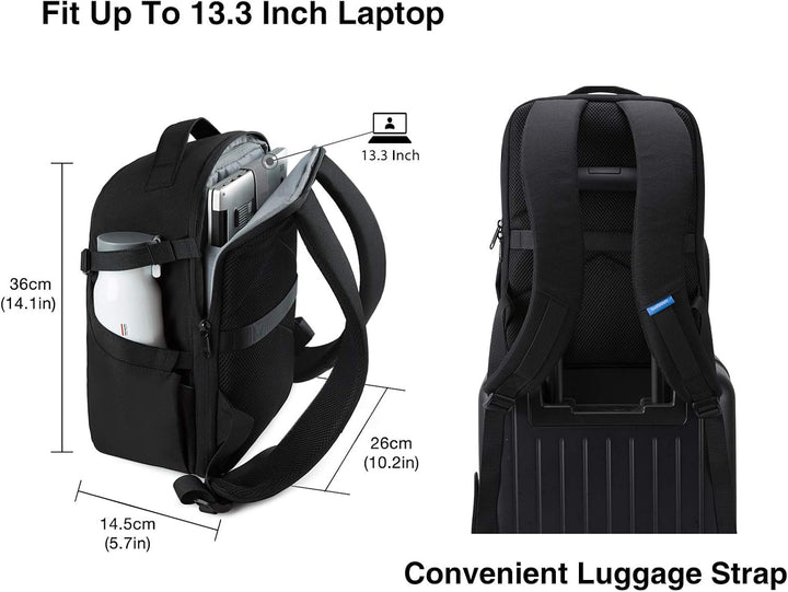 bagsmart Kamerarucksack, DSLR SLR Kameratasche Passend für 13,3-Zoll Laptops, Wasserfeste Fotorucksa
