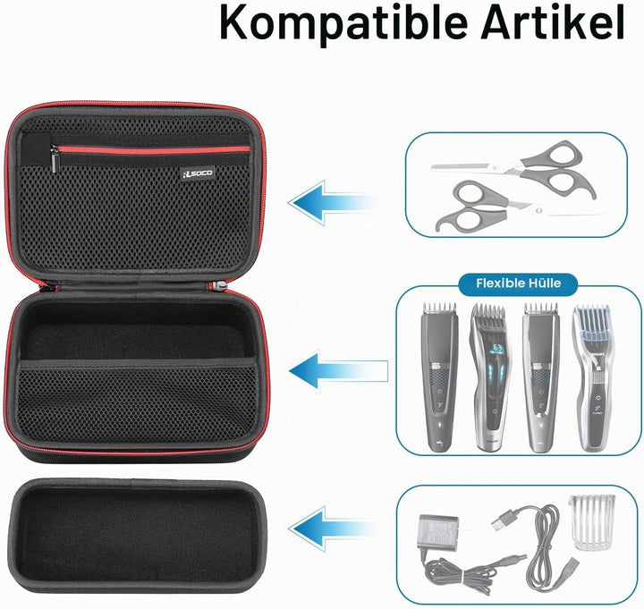 RLSOCO Tasche für Philips Hair Clipper Series 5000 &7000&9000 Haarschneider Modell HC5650/15,HC5630/