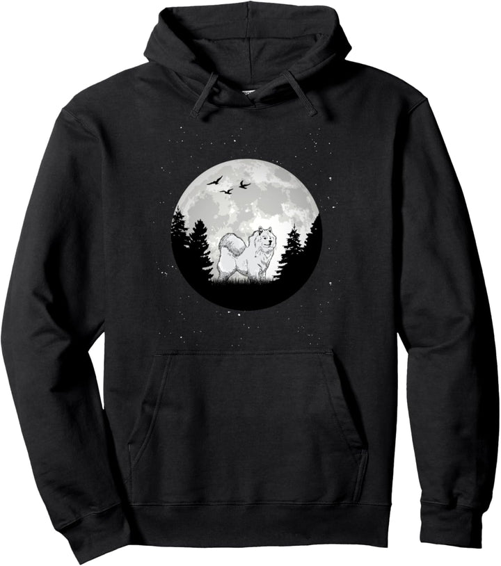 Samojede Mond Schlittenhund Samojeden Pullover Hoodie