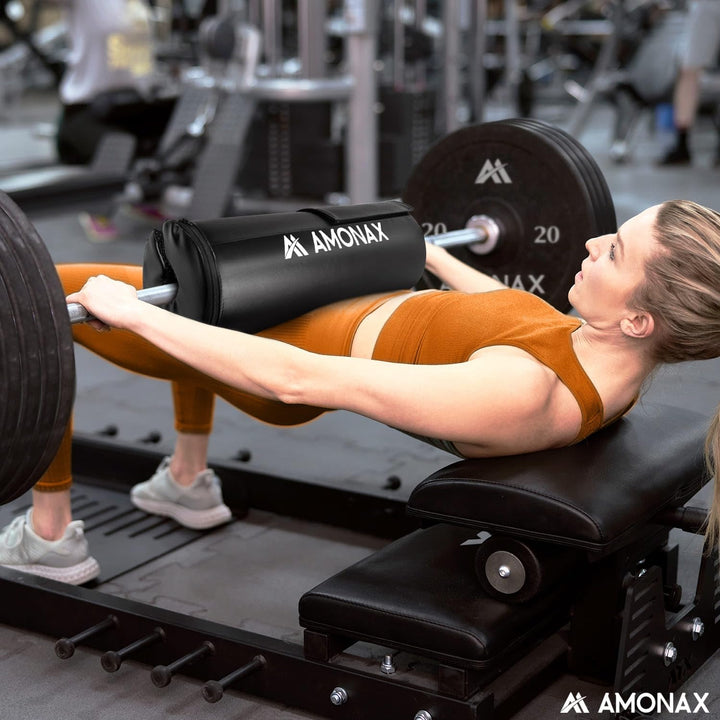 AMONAX Hip Thrust Langhantel Polster, Extra Dicke Barbell Pad, Strapazierfähiges Gym Zubehör, Fitnes