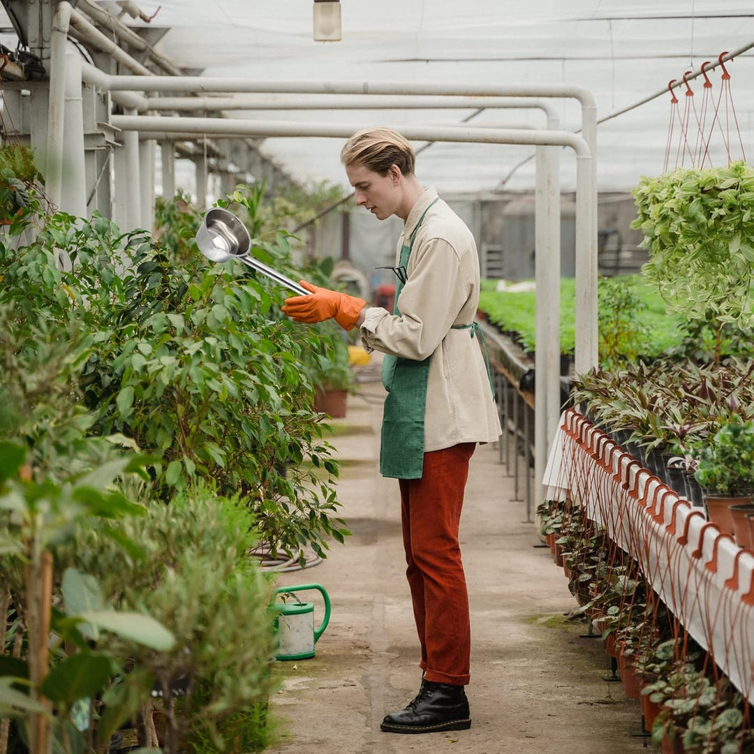 HEMOTON Wasserschaufel Metall Aufgusskelle Edelstahl Wasserpfanne mit Langer Griff Retro Wasserlöffe