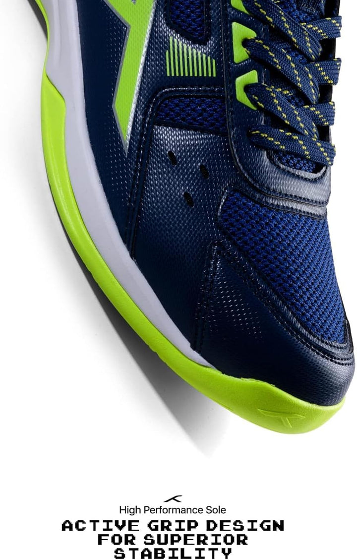 Hundred Raze Badminton Shoe Navy Lime 44 EU, Navy Lime 44 EU