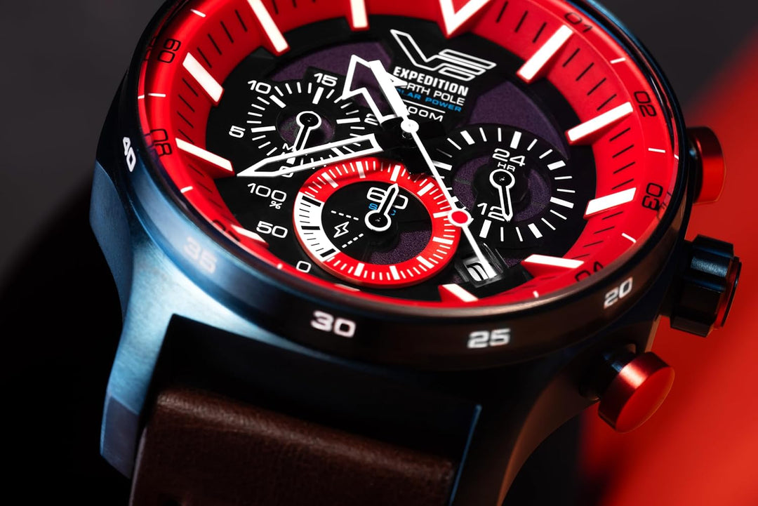 RELOJ VOSTOK - Solar Power Chrono/VR42-595D734-20ATM Gesundheit & Körperpflege