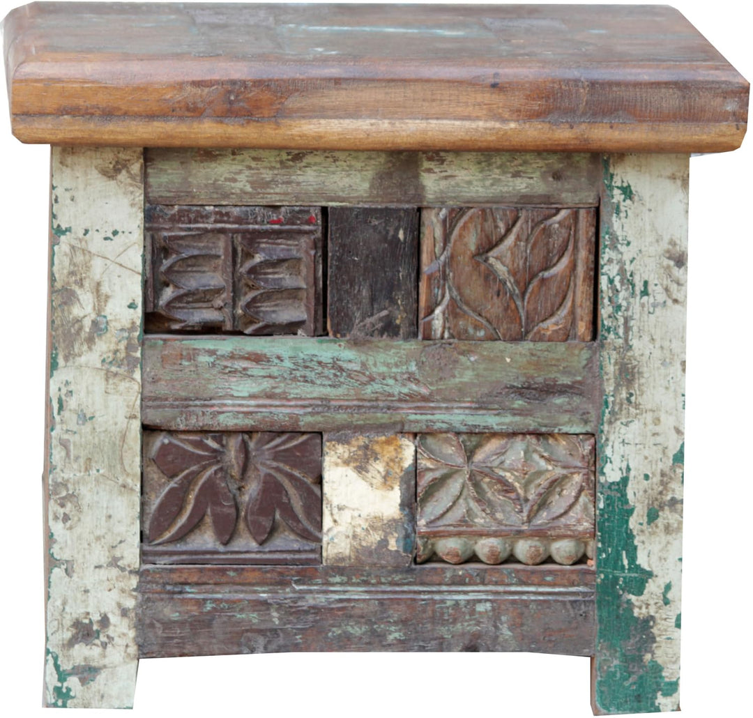 GURU SHOP Holztruhe, Holzbox, Kiste, Handgefertigt, mit Eingesetzten Ornamenten - Modell 12a, Braun,