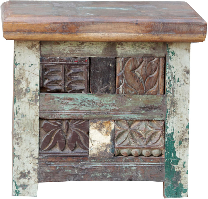 GURU SHOP Holztruhe, Holzbox, Kiste, Handgefertigt, mit Eingesetzten Ornamenten - Modell 12a, Braun,