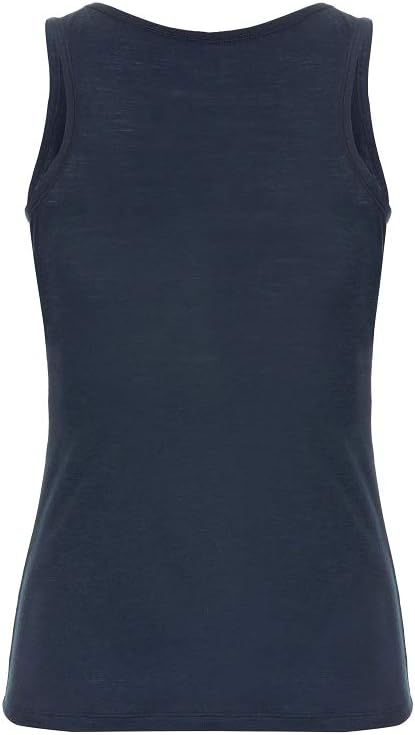 super.natural Dünnes Damen Tank Top, Mit Merinowolle, W BASE TANK 140 Dunkelblau L, Dunkelblau L
