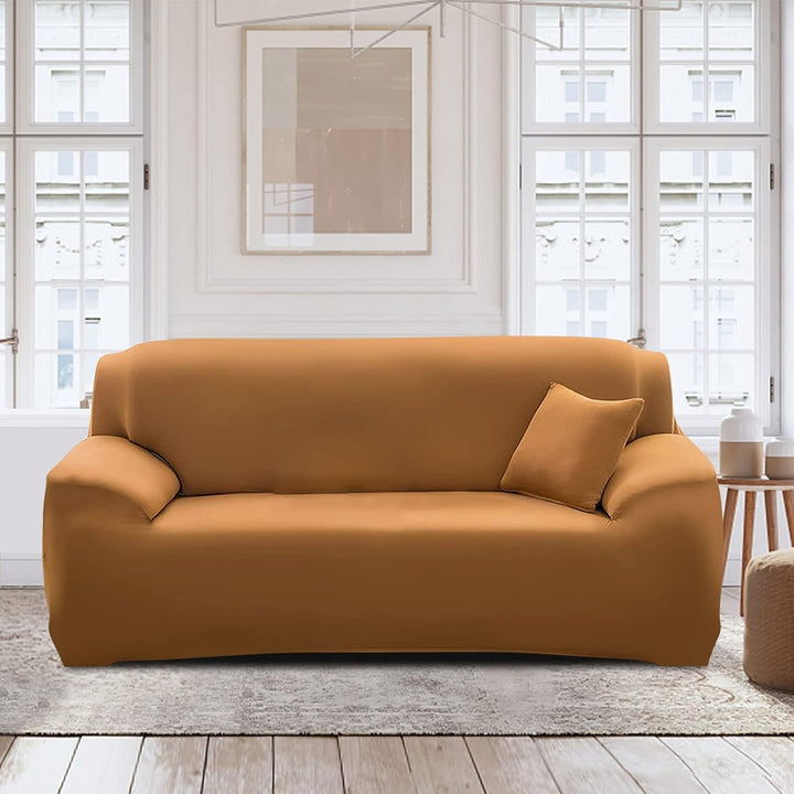 Lydevo Sofabezug 3 Sitzer Stretch Sofahusse Elastischer Sofabezug Spandex Sofa Überzug mit 2 Kissenb