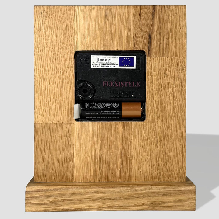 FLEXISTYLE Modern standuhr tischuhr klein aus Holz Eiche Wohnzimmer Badezimmer Uhr Holz tischuhren h