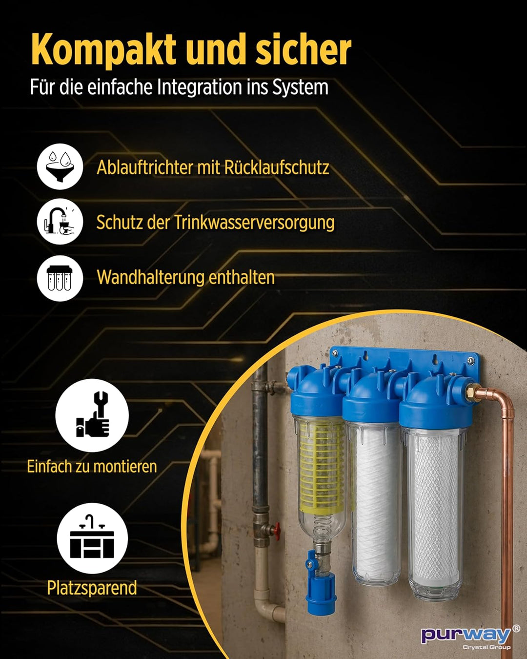 HYDRA Rainmaster Trio RLH CB/EC 3/4" Hauswasserfilter Brunnenwasserfilter