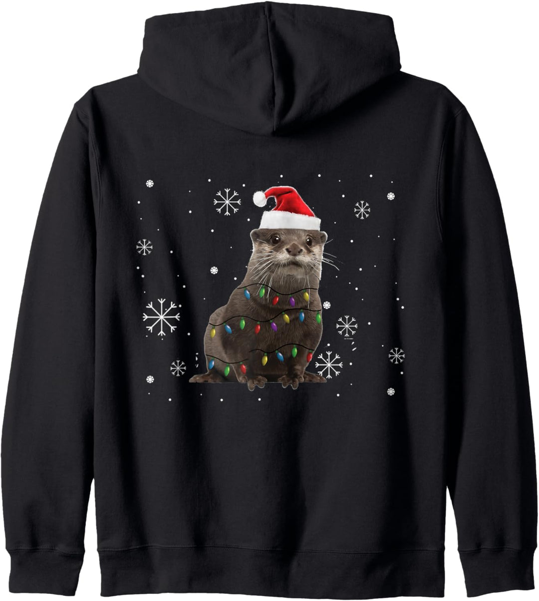 Otter Weihnachten Deko - Fischotter Weihnachtsbaum Lustiges Kapuzenjacke