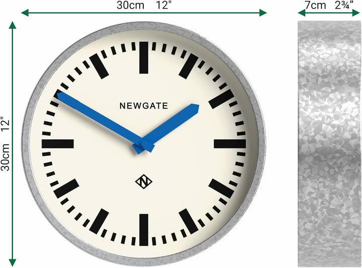 NEWGATE® The Luggage Wanduhr aus Metall Wanduhren - Designer Bahnhofsuhr - Perfekt als Küchenuhr - B