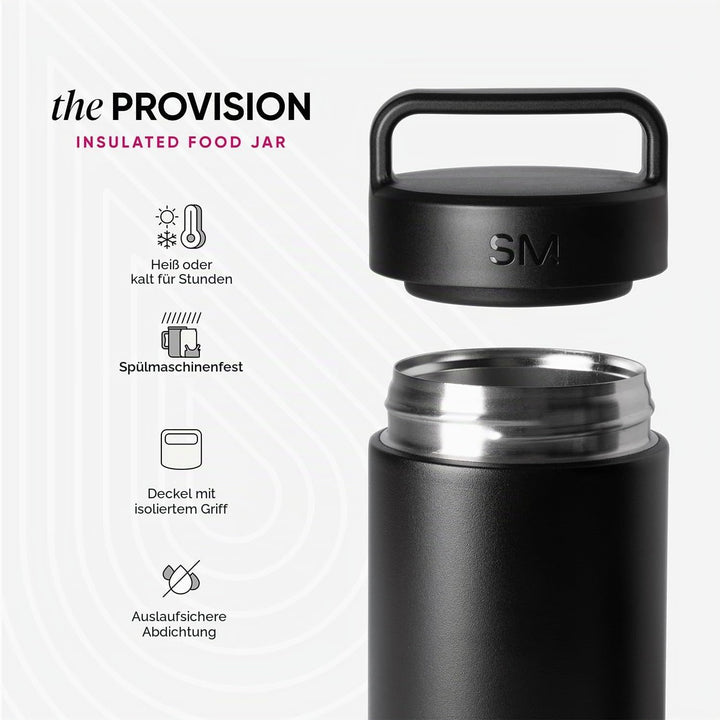 Simple Modern Thermobehälter für Essen | Warmhaltebehälter Edelstahl | Provision | 350ml | Deep Ocea