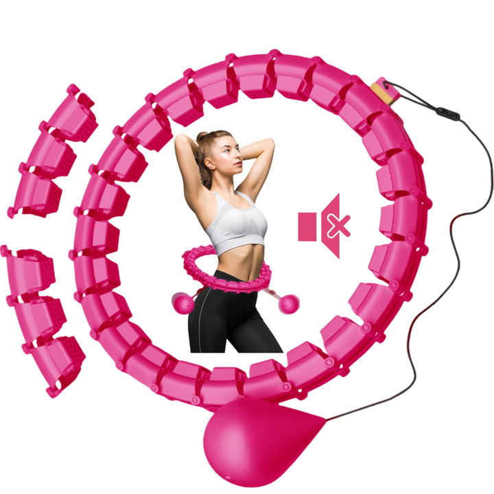 Smart Hoop Reifen Erwachsene mit Gewicht Kugel，32 Knoten Umfang (57-165cm) Abgebauter Fitnessreifenl