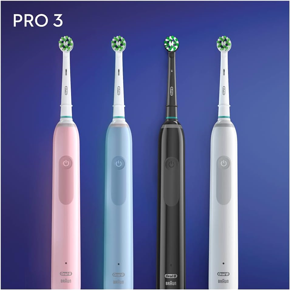 Oral-B Pro 3 3500 Edition mit Reise-Etui, Schwarz, 3 Stück (1er Pack)
