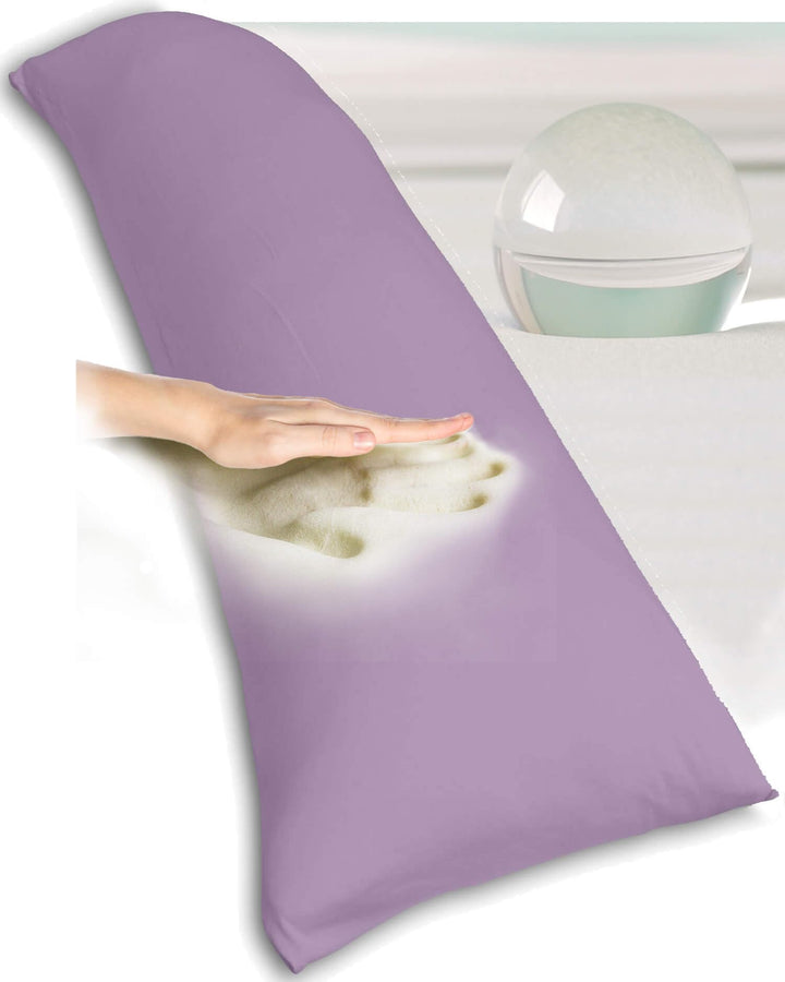Traumreiter Seitenschläferkissen mit Bezug Baumwolle, Memory Foam Kissen Visco Gel Professional für