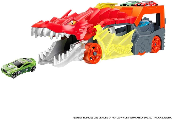 Hot Wheels Drachenwerfer, inkl. Auto, Mehrfarbig, einzigartig (Mattel GTK42)