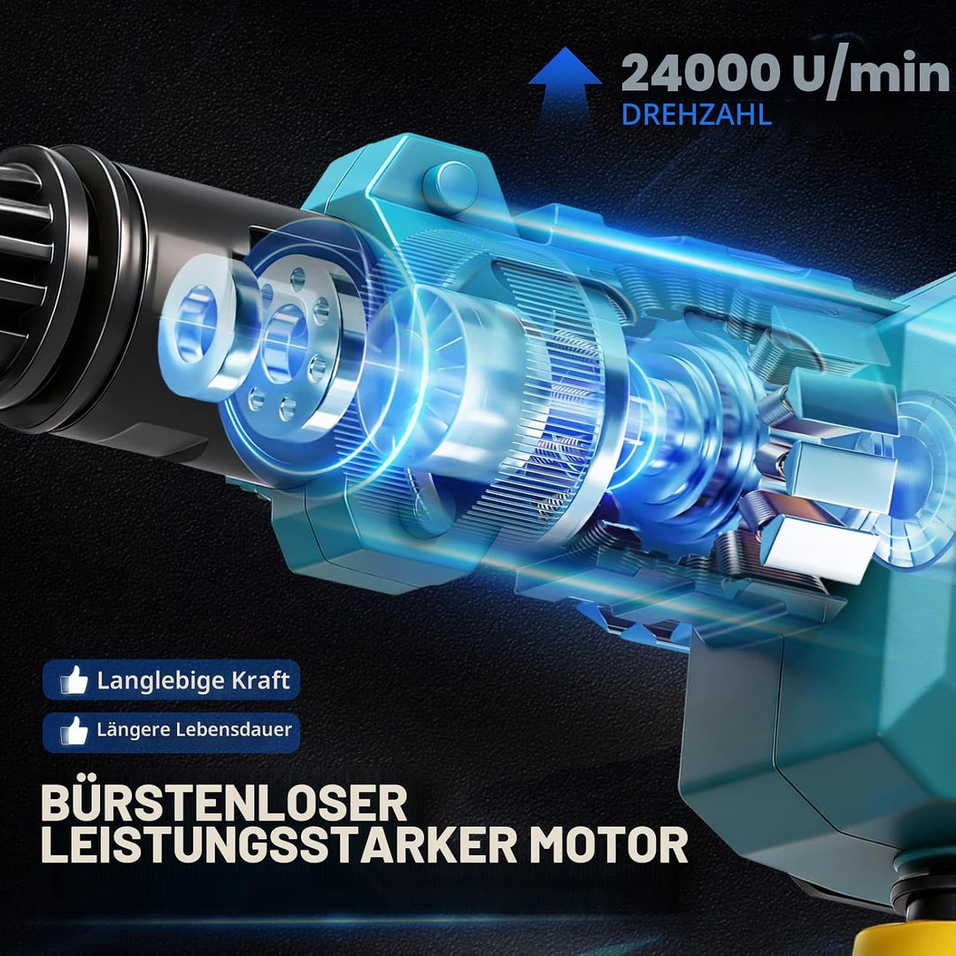 WingFly Akku Hochdruckreiniger mit 2 Akku 4000mAh und Ladegerat,3-Gang-Modus, Bürstenloser Motor, 6-