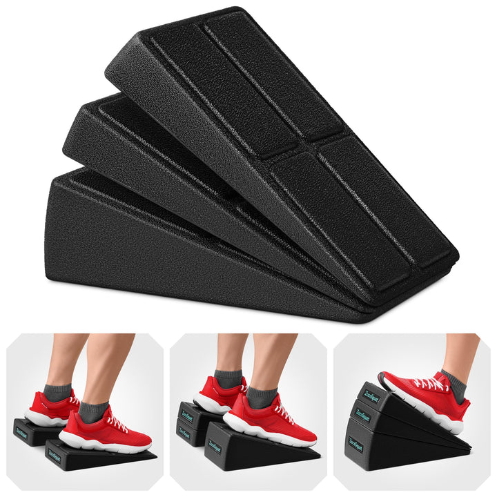 Squat Wedge Set von 3-2x 8,5° Übungskeile für Kniebeugen + 1x 17° Squat Wedge Block - Konfigurierbar