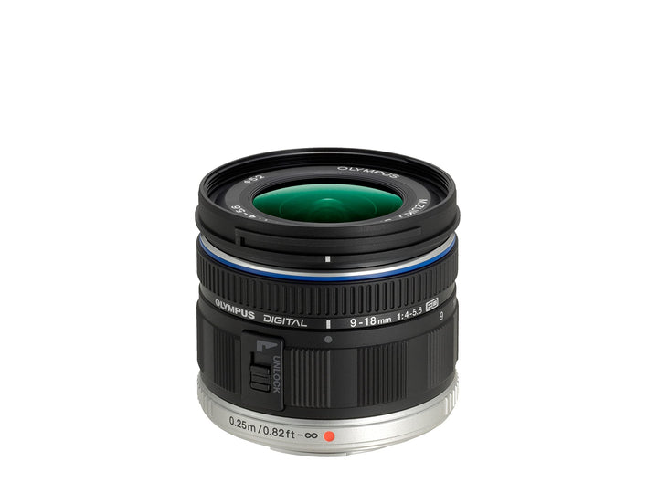 Olympus M.Zuiko Digital ED 9-18mm F4.0-5.6 Objektiv, Weitwinkelzoom, geeignet für alle MFT-Kameras (