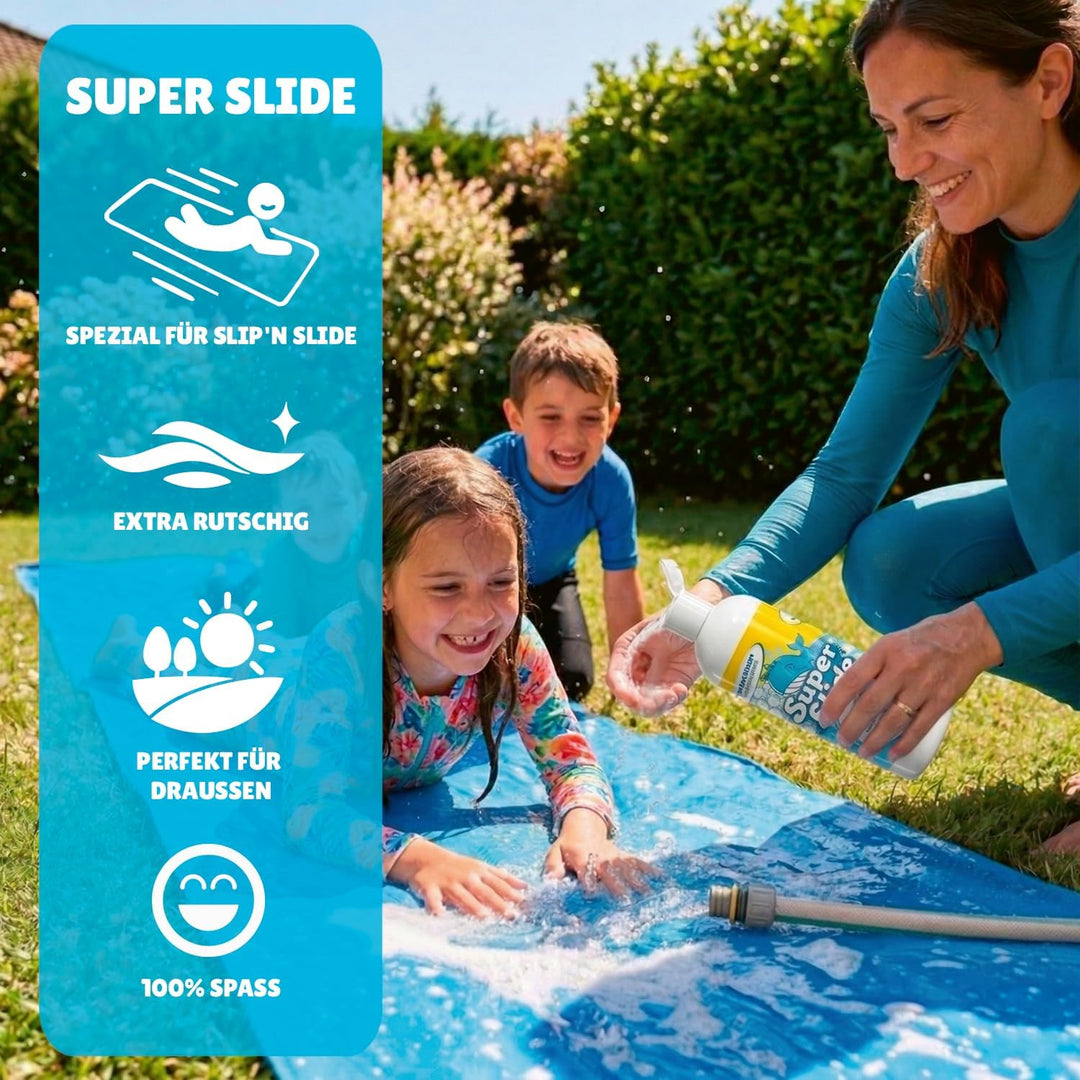 Super Slide® Naturseife Extra Rutschig 1L | Special Wasserrutschmatte | Naturseife | Hypoallergen |