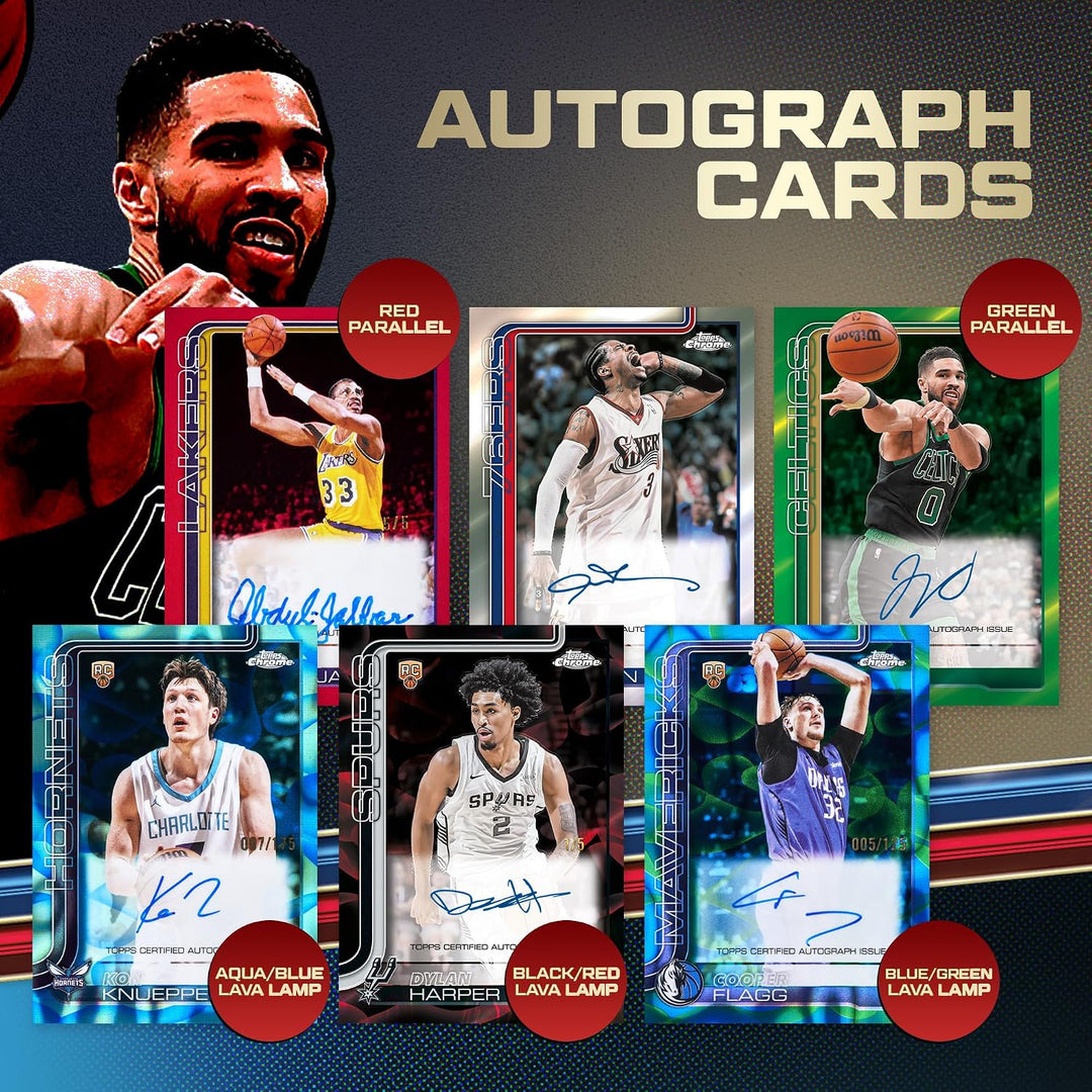 2025-26 Topps Chrome-Updates NBA-Basketball, werksseitig versiegelt, Mega-Box