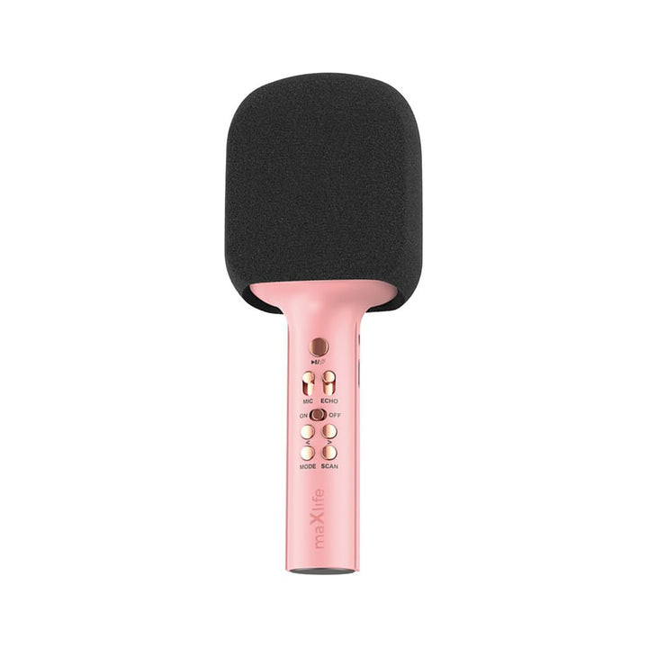 FOREVER MaxLife Bluetooth-Mikrofon mit Lautsprecher MXBM-600 Rosa Kabellos Lautsprecher mit Microfon