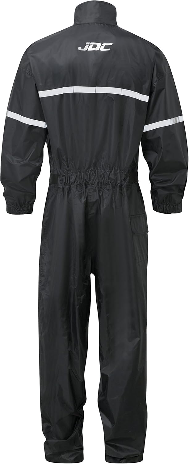 JDC Motorrad Kombi - Regenkombi - 1-Stück - Wasserdichter Regenschutz - SHIELD - Schwarz - M - Länge