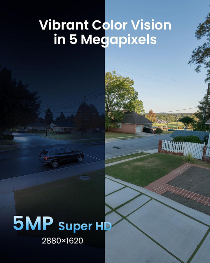 ZOSI 5MP WiFi 6 Überwachungskamera Aussen Set, 8CH 1TB NVR mit 4X 360° WLAN Kameras, KI Personen-/Fa