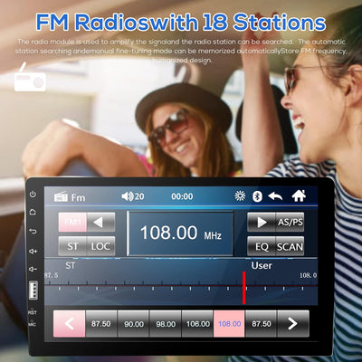 Autoradio 1 Din mit Bluetooth Freisprecheinrichtung IOS/Android Mirror Link 9 Zoll Touchscreen, mit