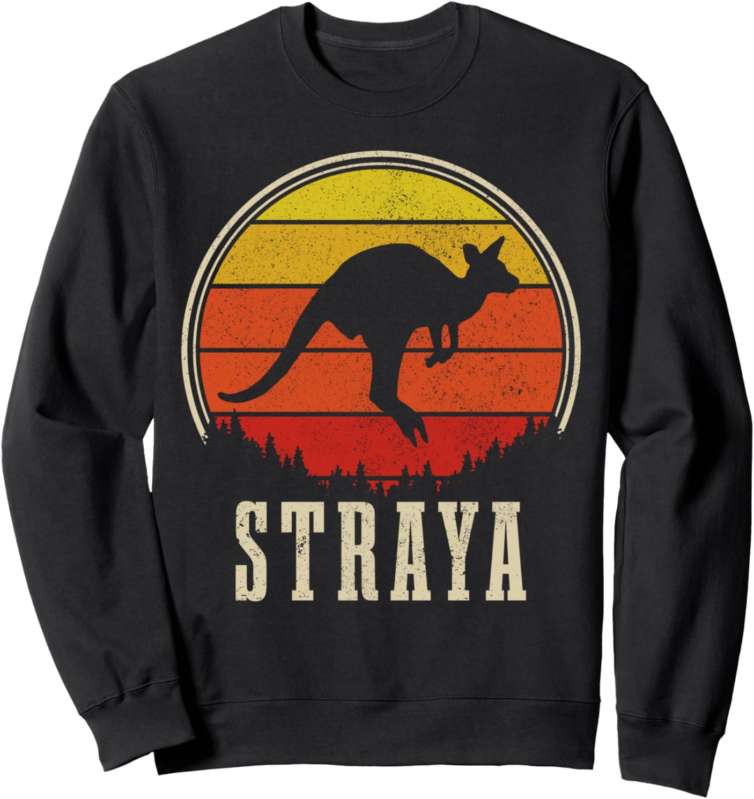 Australien Straya Känguru Lustig Vintage Sweatshirt