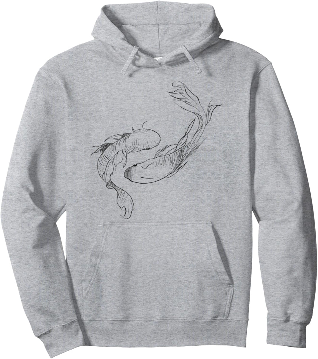 Koi Ying Yang schwimmende Nishikigoi Koi Karpfen Fischfreund Pullover Hoodie