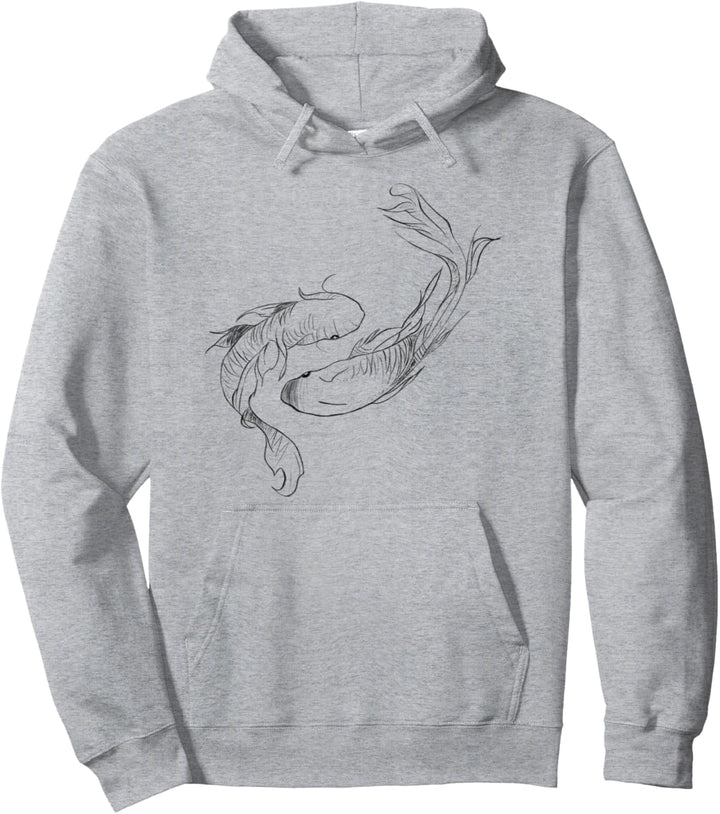 Koi Ying Yang schwimmende Nishikigoi Koi Karpfen Fischfreund Pullover Hoodie