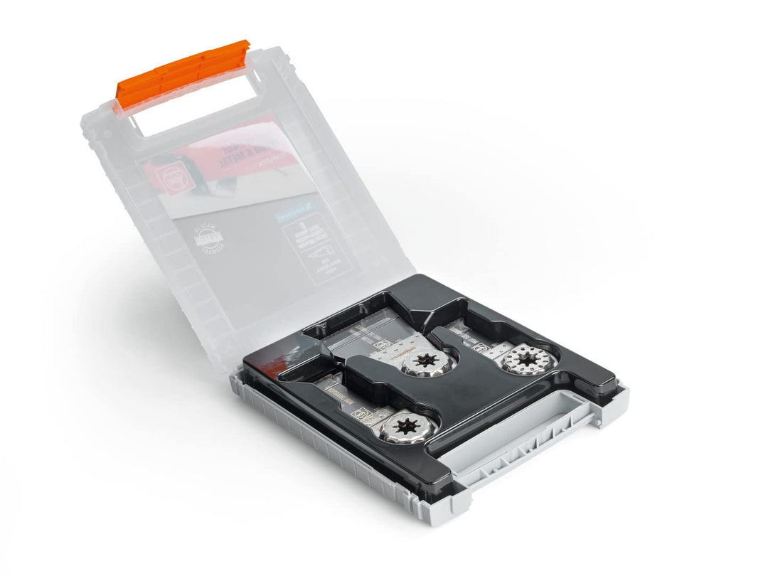 FEIN E-Cut Sägeblatt Combo, Aufnahme Starlockplus, Zusammenstellung der 3 wichtigsten FEIN E-Cut Säg