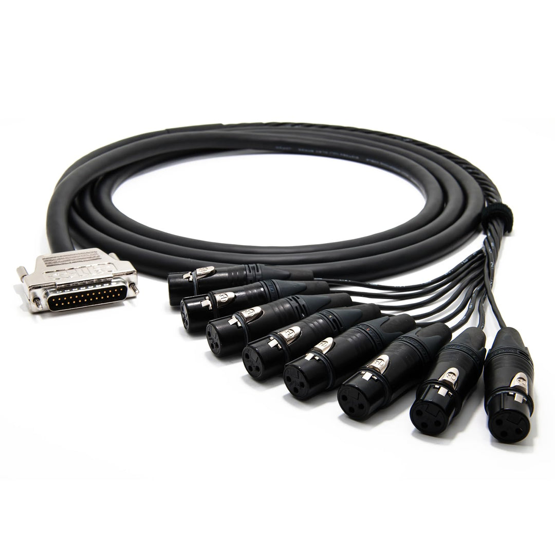 enoaudio Mogami 2932 8 Multicore Analog Kabel Breakout | Gold D-Sub 25 - Neutrik XLR female | HiFi,